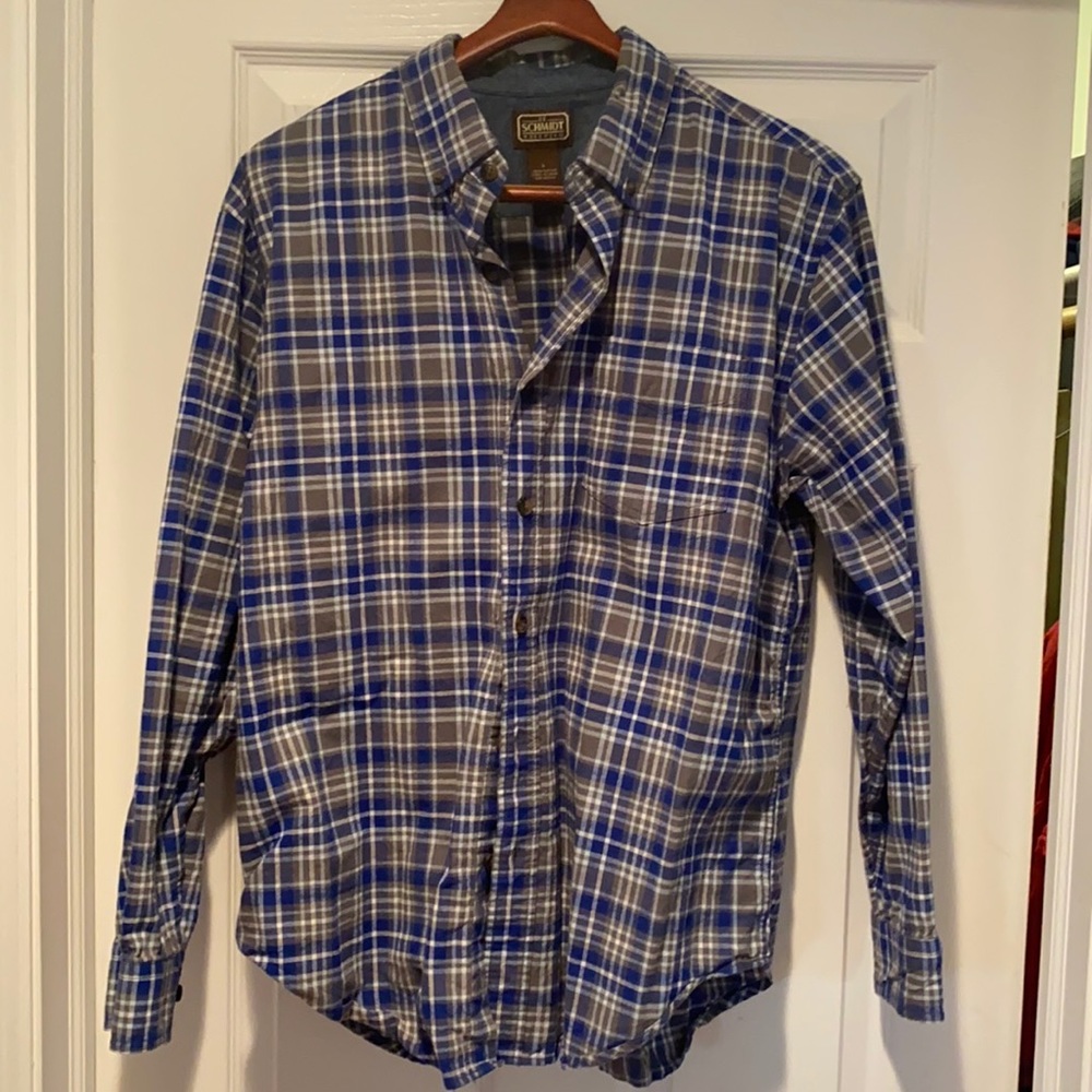 Casual plaid button down shirt